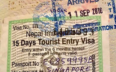 suspension of tourist visa to Nepal